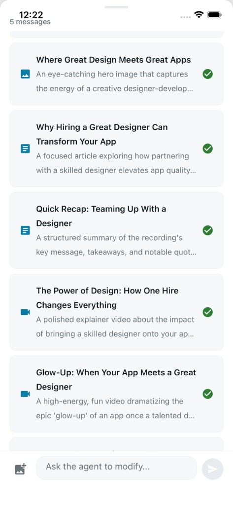 Remix app content feed
