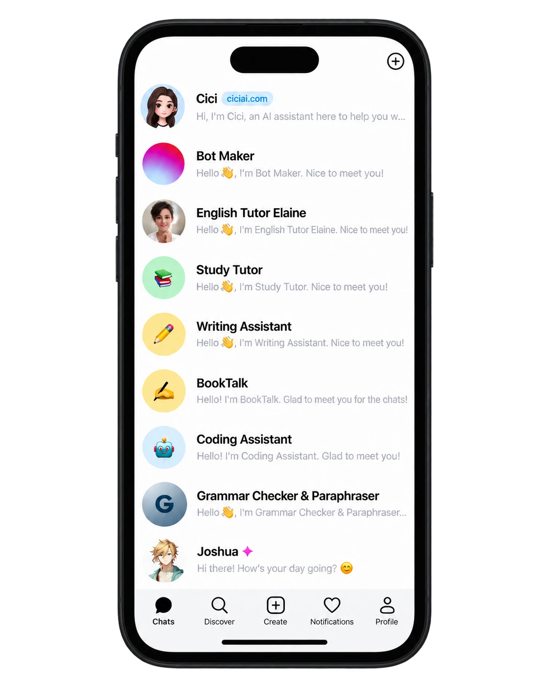 A front-facing iPhone showing a reusable app asset